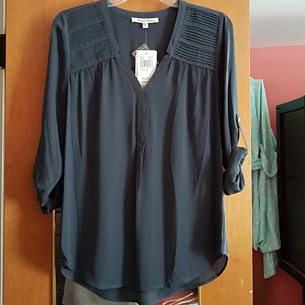Dark grey v-neck tunic